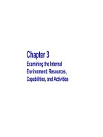 Chapter 3 - Examining the Internal Environment: Resources, Capabilities, and Activities ppsx