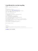 Code hiện các đường link gốc trên web