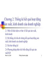 Thống kê kết quả hoạt động sản xuất, kinh doanh của doanh nghiệp pot