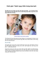 Cảnh giác 7 bệnh nguy hiểm trong mùa lạnh ppsx