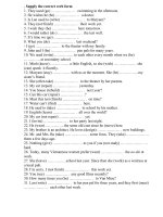 75 câu chia Động từ- Ôn vào 10