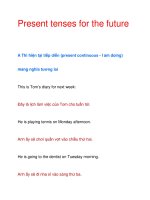 Present tenses for the future ppt