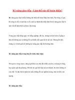 Kỹ năng giao tiếp - Làm thế nào để hoàn thiện? potx