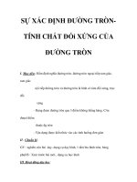 SỰ XÁC ĐỊNH ĐƯỜNG TRÒNTÍNH CHẤT ĐỐi XỨNG CỦA ĐƯỜNG TRÒN doc