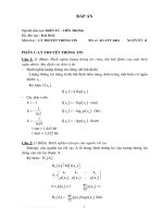 Đáp án môn thi: lý thuyết thông tin ppt