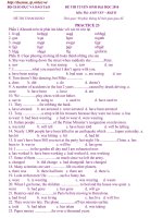 Đề luyện thi đại học môn Tiếng Anh 4 pot