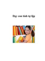 Dạy con tính tự lập pps