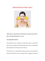 Những bệnh dễ mắc do thiếu vitamin C ppt