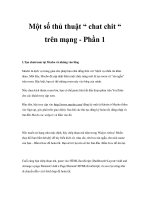 Một số thủ thuật “ chat chit “ trên mạng - Phần 1 docx