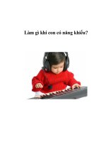 Làm gì khi con có năng khiếu? potx