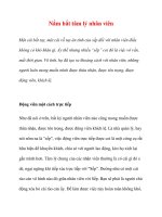 Nắm bắt tâm lý nhân viên pot