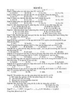 Bài kiểm tra TN hoá 9