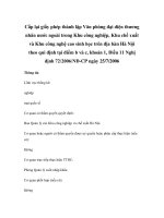 Cấp lại giấy phép thành lập Văn phòng đại diện thương nhân nước ngoài trong Khu công nghiệp, Khu chế xuất và Khu công nghệ cao sinh học trên địa bàn Hà Nội theo qui định tại điểm b và c, khoản 1, Điều 11 Nghị định 72/2006/NĐ-CP ngày 25/7/2006 ppt