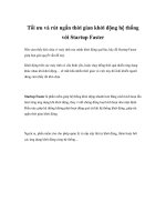 Tối ưu và rút ngắn thời gian khởi động hệ thống với Startup Faster pps