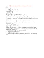 Đề thi tuyển sinh toán chung HÀ NAM