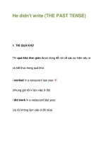 He didn''''t write (THE PAST TENSE) potx