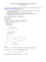 Đề thi và đáp án ĐH Khối A - Năm 2010