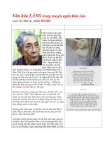 Văn hóa LÀNG trong truyện ngắn Kim Lân _ LUẬN VĂN THẠC SĨ_ phần Mở đầu