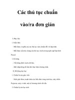 Các thủ tục chuẩn vào/ra đơn giản ppsx