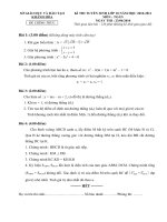 Đề thi và giải tuyển sinh 10 Khánh Hòa