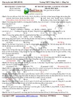Đề thi thử đại học môn hoá - THPT Thống Nhất A - đề 3 pdf