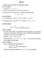 Đề toán ôn thi Đại học  2010 -14