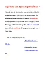 Nghệ thuật lãnh đạo những điều cần lưu ý pptx