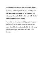 Gửi và nhận dữ liệu qua Bluetooth bằng laptop pot