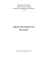 bài giảng kỹ thuật phản ứng hot