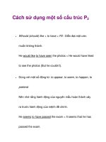 Cách sử dụng một số cấu trúc P2 docx