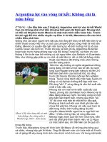 Argentina vào vòng tứ kết