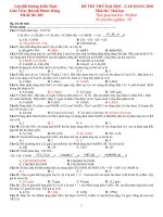 Đáp An Đề thi Hóa 2010 Thử ( lần4)