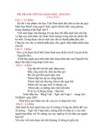 đỀ THI CHUYÊN CHUNG VĂN HÀ NAM 2010-2011