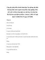 Cấp giấy phép điều chỉnh thành lập Văn phòng đại diện thương nhân nước ngoài trong Khu công nghiệp, Khu chế xuất và Khu công nghệ cao sinh học trên địa bàn Hà Nội theo qui định tại điểm c, khoản 1, Điều 10 Nghị định 72/2006/NĐ-CP ngày 25/7/2006 ppt