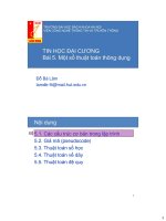 chương 5: Một số thuật toán thông dụng potx