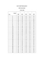 BỘ ĐÁP ÁN MÔN HÓA THI ĐH 2010