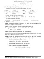 Đề thi thử hóa vào 10 Ninh Bình