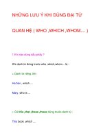 NHỮNG LƯU Ý KHI DÙNG ĐẠI TỪ QUAN HỆ ( WHO ,WHICH ,WHOM.... ) pdf