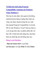 Vô hiệu hóa tính năng Program Compatibility potx