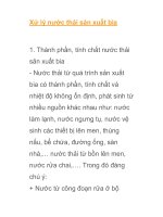 Xử lý nước thải sản xuất bia ppt