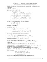 GỢI Ý GIẢI ĐỀ THI T S VÀO LỚP 10 THPT NĂM 2010- 2011 NA