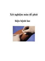 Xét nghiệm máu để phát hiện bệnh lao pdf