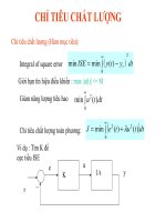 Chỉ tiêu chất lượng (Hàm mục tiêu) ppt