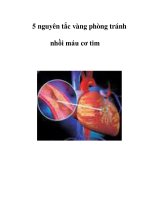 5 nguyên tắc vàng phòng tránh nhồi máu cơ tim pps