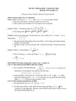 ĐỀ THI THỬ ĐH  TOÁN 2010+ĐA-2