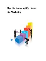 Mục tiêu doanh nghiệp và mục tiêu Marketing pptx