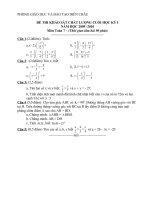 De Thi KSCL Hoc ky I(09-10).doc