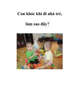 Con khóc khi đi nhà trẻ, làm sao đây? pdf