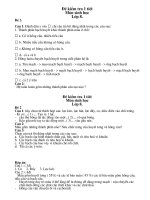 Đề và đáp án Sinh 8 HKI