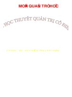 những đóng góp của các học thuyết quản trị cổ điển đối với lý thuyết quản trị hiện đại
